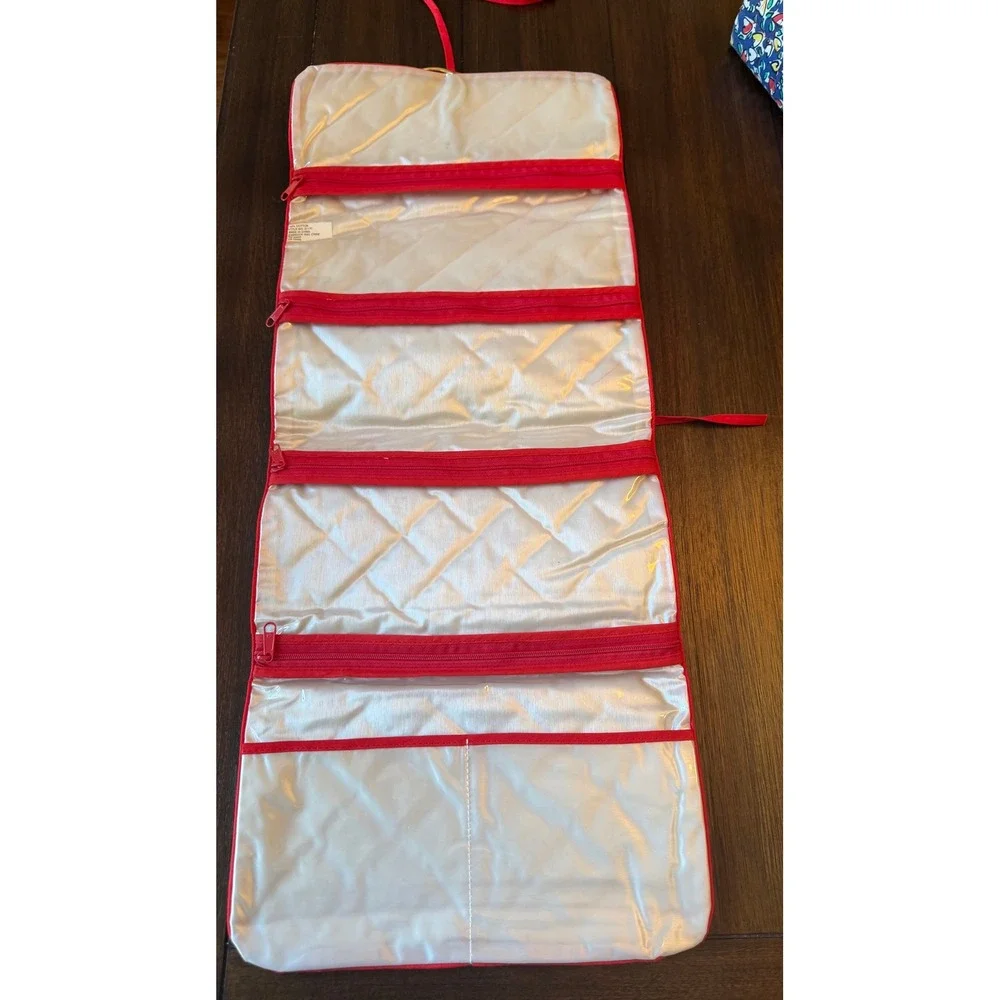Vintage Totes Commuter Creations Quilted Cosmetic Bag & Hanging Organizer Set